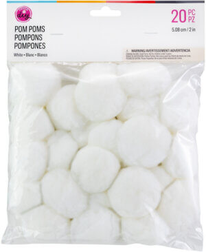 CousinDIY Pom-Poms 2″ 20/Pkg-White CousinDIY Pom-Poms 2" 20/Pkg-White