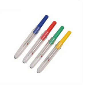 4pc 2.5 in plastic seam ripper with cover assorted colors