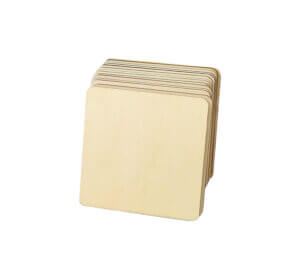10pc 3×3 (75mm) Square wood pieces 1mm thick 10pc 3x3 (75mm) Square wood pieces 1mm thick