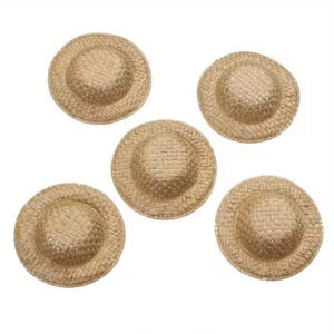 5pc Mini Straw Hats 5cm