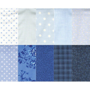 Benartex Cotton Blues Print Assorted Pattern Fabric