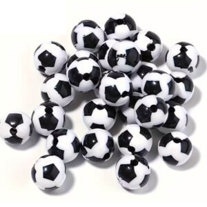 50pc Soccer Ball Acrylic Beads 8mm