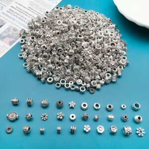 50pc Mixed Alloy Spacer Beads 6-8mm
