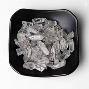 10pc Drilled Clear Natural Quartz Stick Beads 1-2cm
