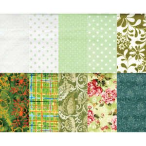 Benartex Cotton Greens Print Assorted Pattern Fabric