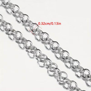 78in 3mm Silver Cable Chain