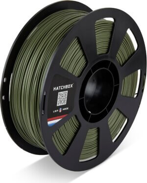 Olive Green 1.75mm USA PLA MAX V2 3D Printer Filament, 1 KG HATCHBOX