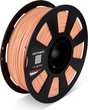 Peach 1.75mm USA PLA MAX V2 3D Printer Filament, 1 KG HATCHBOX