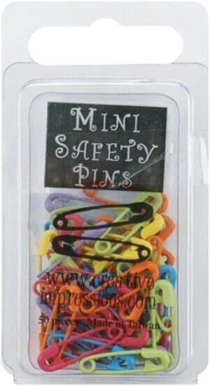 Mini Painted Safety Pins .75" 50/Pkg-Tropical
