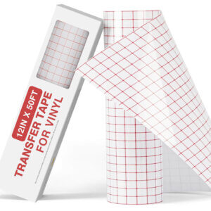 12 x 50 FT Clear Vinyl Transfer Tape w/Alignment Grid