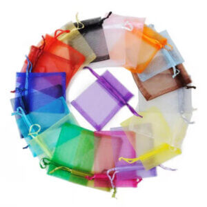 100pc Mixed Color Organza 2.75 x 3.5 Favor Bags