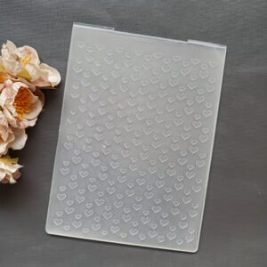 Scattered Hearts Embossing Folder Plastic 4.1x5.7"