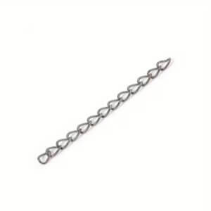 100pc Gun Black 3.5x50mm Jewelry Tail Chain Extenders Zinc Alloy