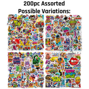 200pc 4-6cm Rock Pop Culture Mixed Stickers