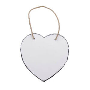 7.5in Heart Hanging Photo Slate Rock Plaque Sublimation Blank