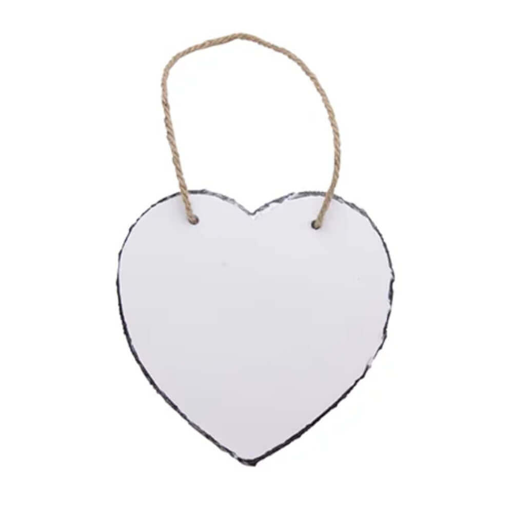 7.5in Heart Hanging Photo Slate Rock Plaque Sublimation Blank 7.5in Heart Hanging Photo Slate Rock Plaque Sublimation Blank