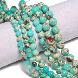 6mm 60pc Imperial Jasper Stone Beads