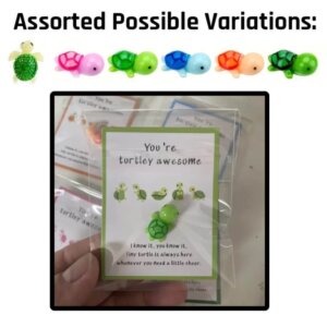 Turtle Resin Animal with Inspirational Note - Assorted Appreciation Gift