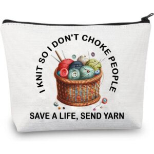 8.5 x 7in “Send Yarn” Knit Zipper Pouch 8.5 x 7in "Send Yarn" Knit Zipper Pouch