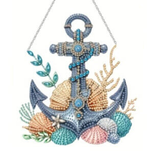 8×7 Anchor and Shells Hanging Diamond Art 8x7 Anchor and Shells Hanging Diamond Art