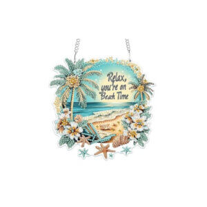 8x8 Relax on Beach Time Hanging Diamond Art