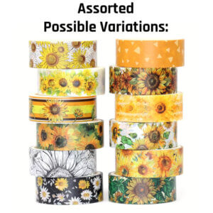 Individual Floral 15mm Washi Tape Assorted 10ft