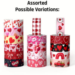 Individual Valentines 15mm Washi Tape Assorted 10ft