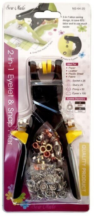 Tool Tron 2-In-1 Eyelet & Snap Plier-With Eyelets And Snaps
