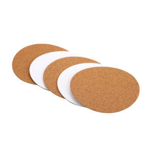 20pc Adhesive Back 4in round cork coaster 1mm thick 20pc Adhesive Back 4in round cork coaster 1mm thick