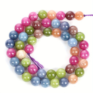60pc 6mm Multicolored Tourmaline Stone Beads