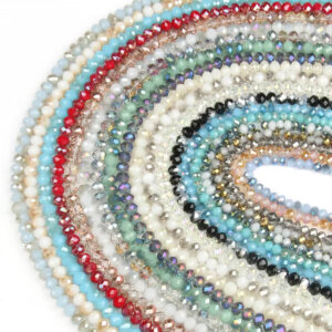 10 Strand 6mm Multicolored Faceted Beads