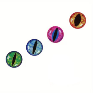 40pc 7mm 3D Epoxy Cat Eye Stickers 4 Colors