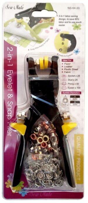Tool Tron 2-In-1 Eyelet & Snap Plier-With Eyelets And Snaps