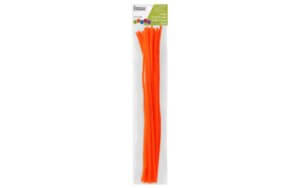 EBL Chenille Stem 12" 6mm Orange 25pc