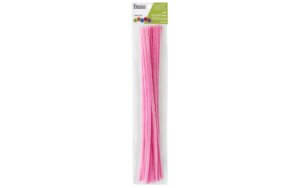 EBL Chenille Stem 12" 6mm Pink 25pc
