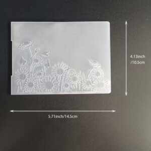 Flower Garden Embossing Folder Plastic 4.1x5.7"