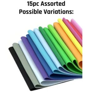15pcs Colored EVA Foam Sheets 1mm 6x8in