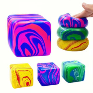 Assorted Cube Sensory Squeeze Toy 1.5inch needoh