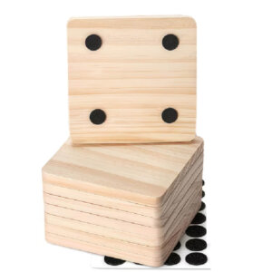 6pc Square 4in Unfinished Wood Coaster Blanks 8mm Thick
