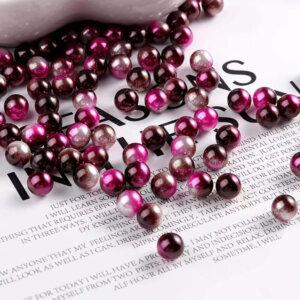 100pc 6mm White/Pink/Black Mermaid Pearl Beads
