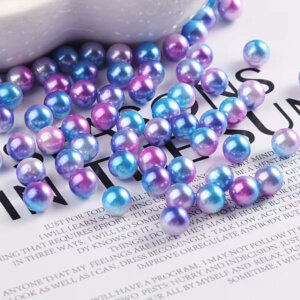 100pc 6mm Teal/Pink/Purple Mermaid Pearl Beads
