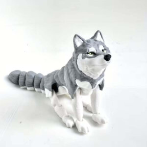 3D Printed Husky Dog 13cm