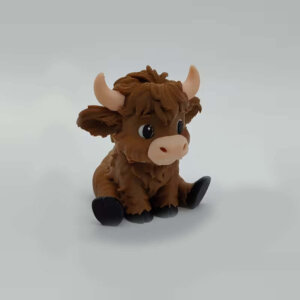 3D Printed Highland Cow 6x6cm
