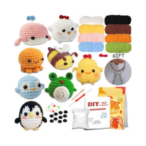 8pc Assorted Animals Crochet Kit for Starters