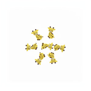 7pc Cute Giraffe Silicone Beads 26mm