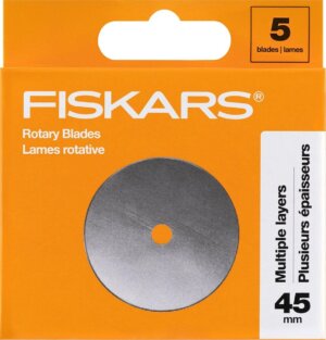 Fiskars Straight Rotary Blades 45mm 5/Pkg-
