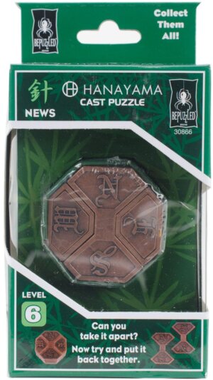BePuzzled Hanayama Cast Puzzle-News Level 6 BePuzzled Hanayama Cast Puzzle-News Level 6