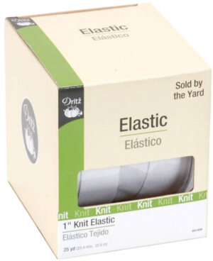 White Dritz Knit Elastic 1" BTY