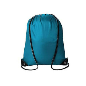 Light Blue Blank Drawstring Bag 13.5x16.4in Polyester