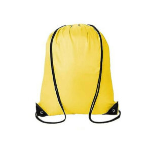 Yellow Blank Drawstring Bag 13.5x16.4in Polyester